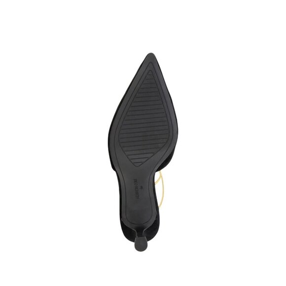 Kenneth Cole | Umi T-Strap Suede Heel in BLACK SUEDE, Size: 11 - Picture 4 of 4